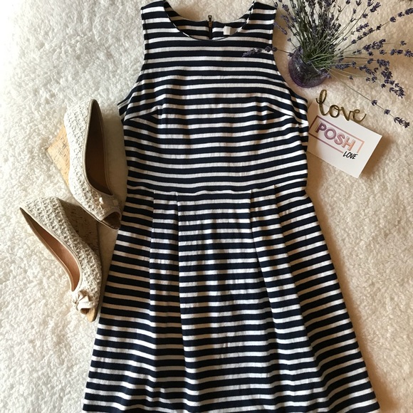 LOFT Dresses & Skirts - Ann Taylor LOFT Navy Striped Nautical Dress